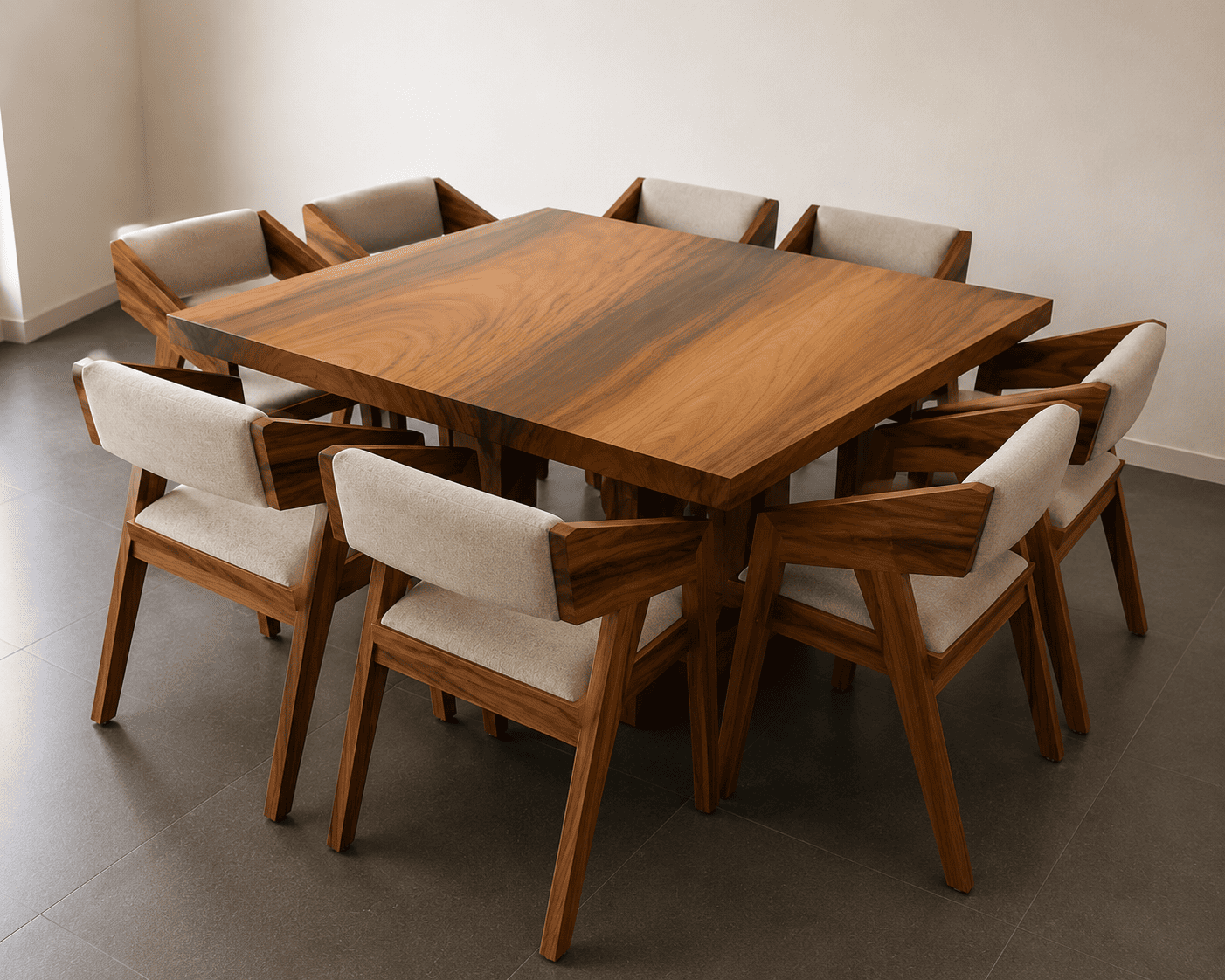 Premium handcrafted solid wood dining table — custom furniture
